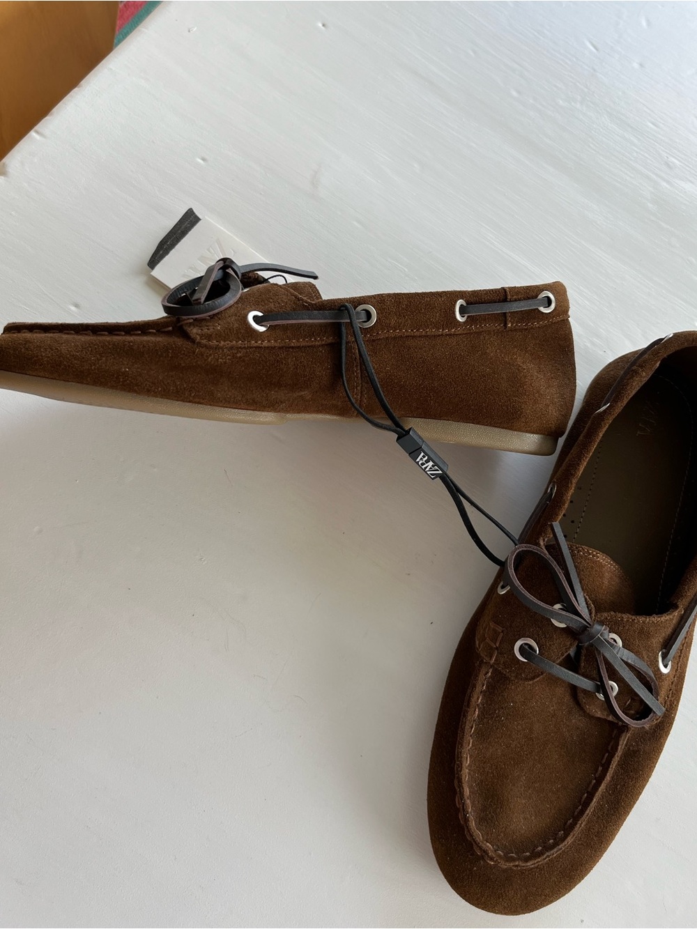 Zara Suede Boat Shoes Size 9/EU 40 NWT - Picture 2 of 7